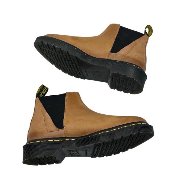 Dr Doc Martens Women's 6 Bianca Chelsea Boot Ankle Bootie Brown Cognac Leather - Picture 8 of 9
